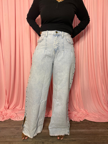 Embezzled Split Jeans