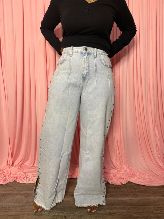 Embezzled Split Jeans